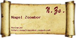Nagel Zsombor névjegykártya